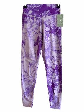Vitality Balance Northern Lights Purple Tie Dye High Waist Athletic Leggings NWT